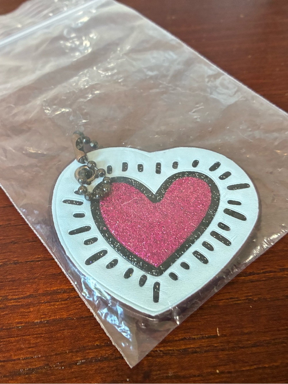 Coach x Keith Haring Heart Keychain Charm